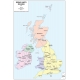Regno Unito e Irlanda - Carta geografica politica a colori