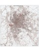 Carta geografica di Roma seppiata
