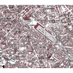 Carta geografica di Roma seppiata