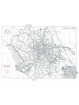 Mappa del Comune di Roma stradale in bianco e nero