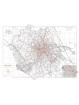 Mappa del Comune di Roma stradale in bianco e nero