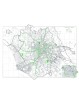 Mappa del Comune di Roma stradale in bianco e nero