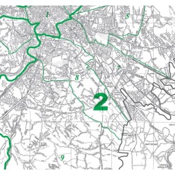 Mappa del Comune di Roma stradale in bianco e nero
