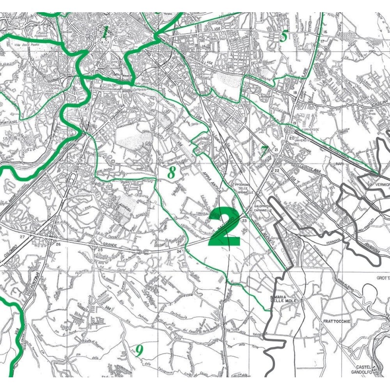 Mappa del Comune di Roma stradale in bianco e nero