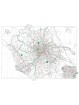Mappa del Comune di Roma stradale in bianco e nero
