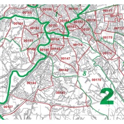 Mappa del Comune di Roma stradale in bianco e nero