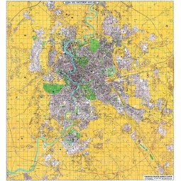Carta geografica a colori di Roma