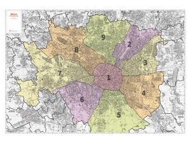 Comune di Milano con CAP e MUNICIPI