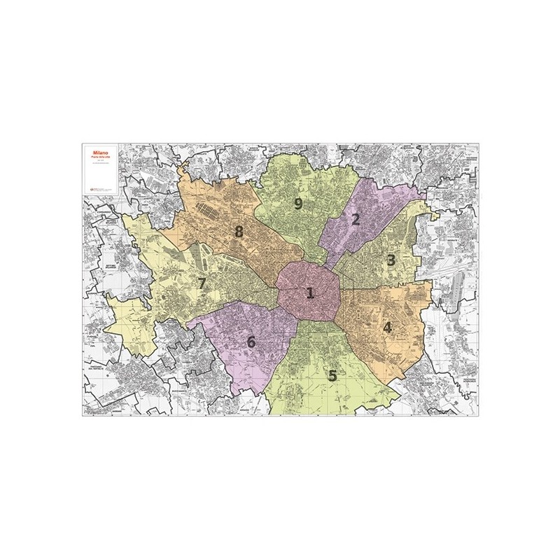 Comune di Milano con CAP e MUNICIPI