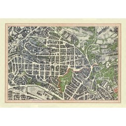 Carta geografica Roma 1970