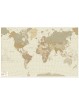 Sepia map of the world  cm. 140 x 90