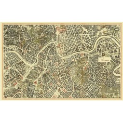 Assonometria di Roma anni '50