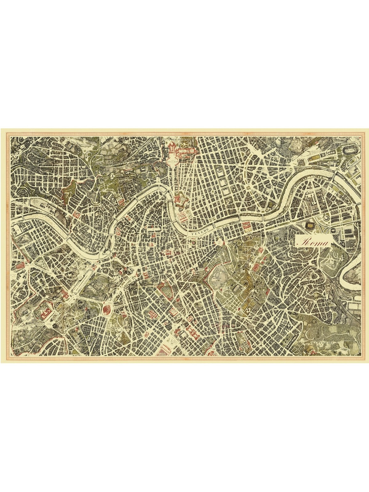 Assonometria di Roma anni '50