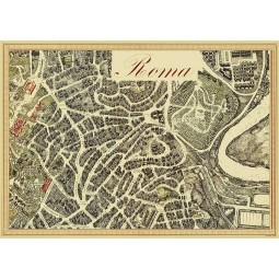 Carta geografica Roma 1970