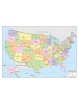Carta geografica Stati Uniti a colori cm 100 x 70 Cartografica Visceglia