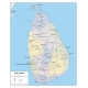 Sri Lanka - carta politica stradale