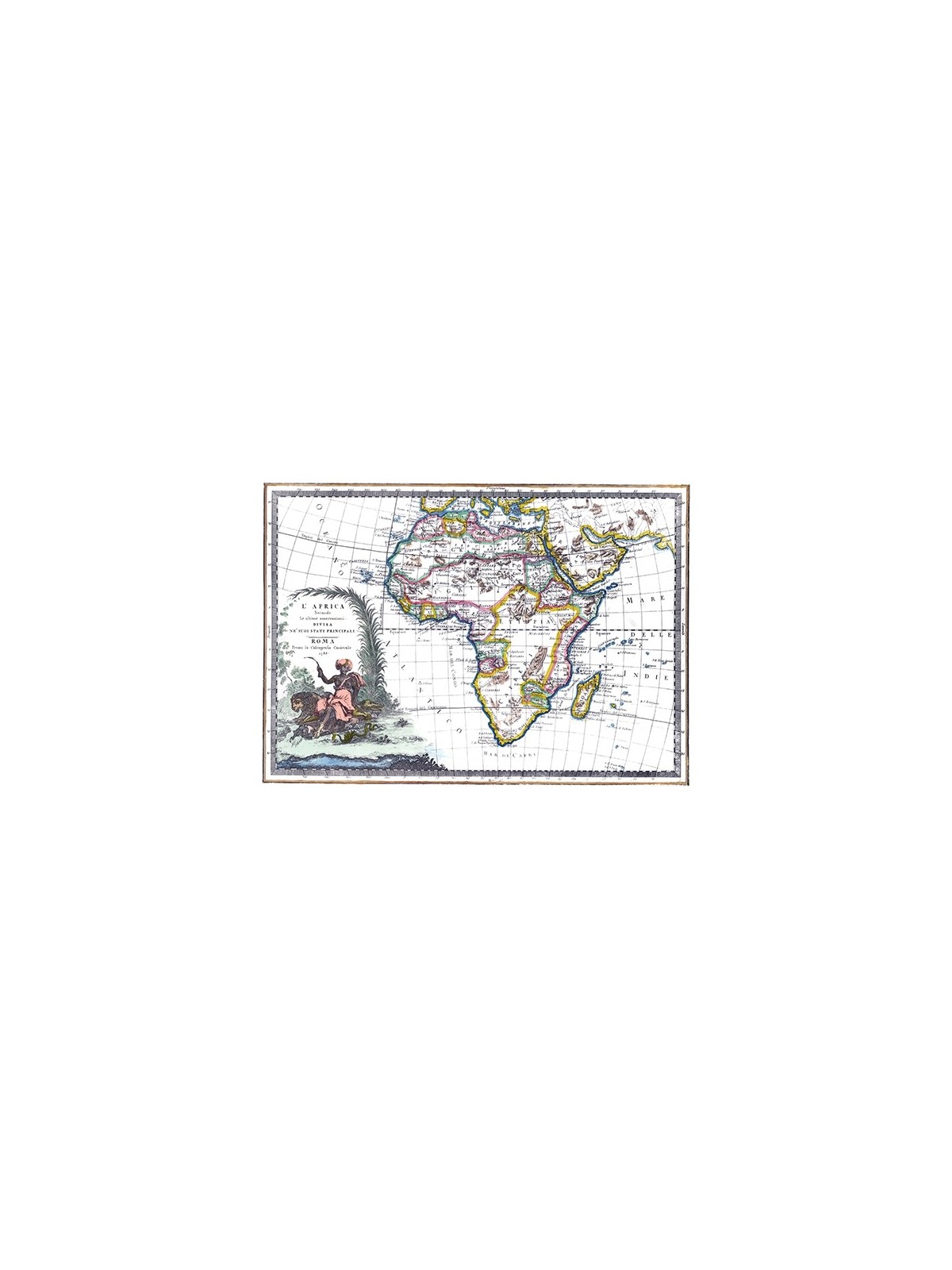 Antique map of Africa