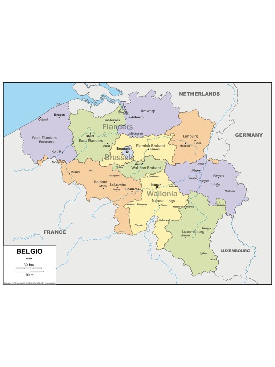 Carta politica del Belgio