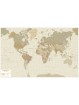 Sepia map of the world  cm. 140 x 90