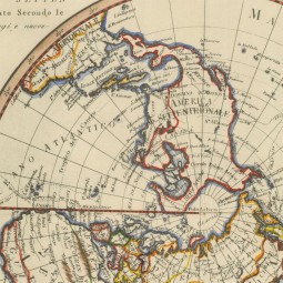 Anique map of of the Earth's northern hemisphere 