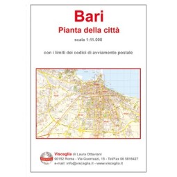 Plan of Bari with postal code