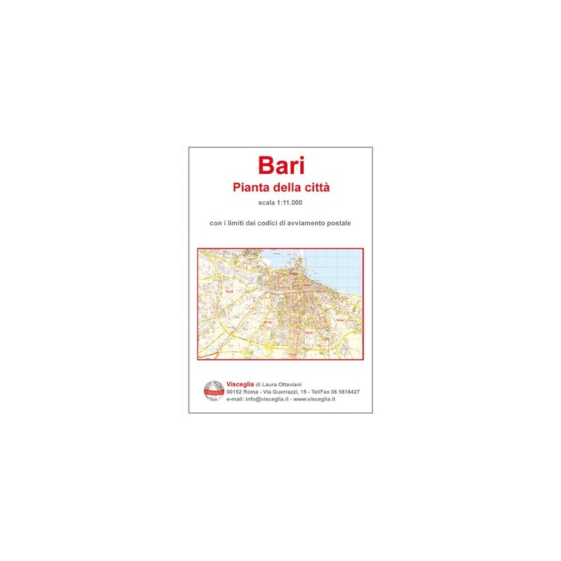 Plan of Bari with postal code