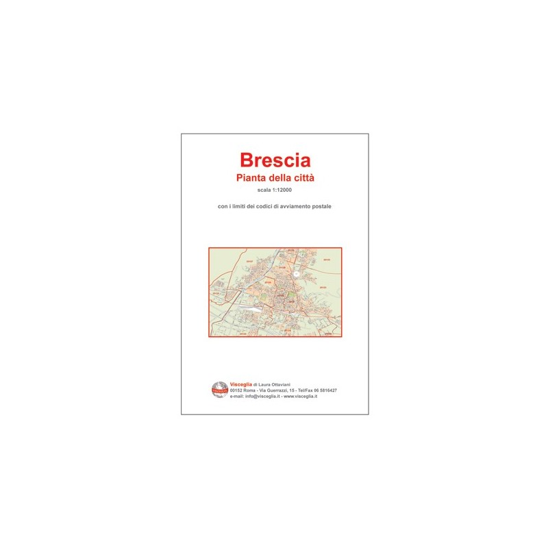 Plan of Brescia with postal codes
