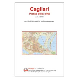Plan of Cagliari with postal codes