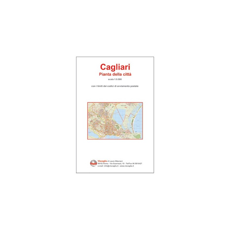 Plan of Cagliari with postal codes