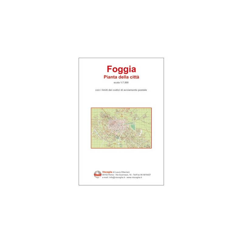 Plan of Foggia with postal codes