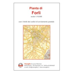 Plan of Forlì with postal codes
