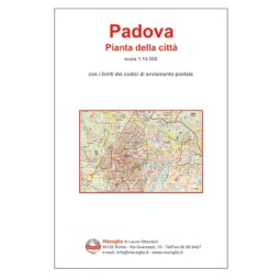 Plan of Padua with postal codes