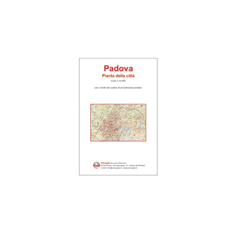 Plan of Padua with postal codes