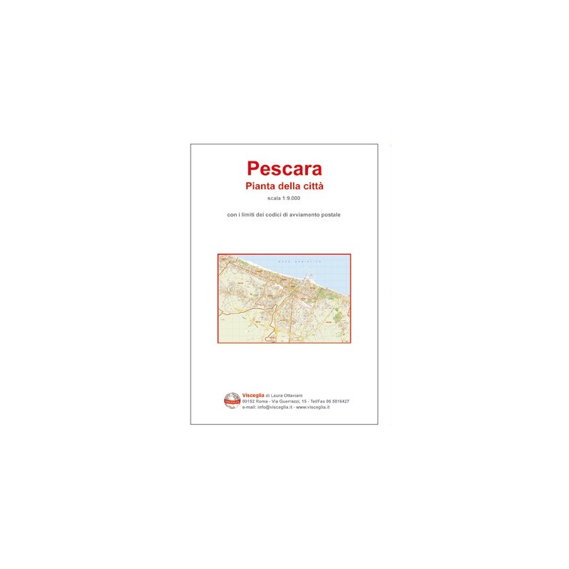 Plan of Pescara, with postal codes
