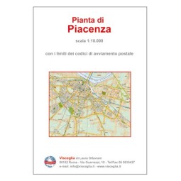 Plan of Piacenza with postal codes