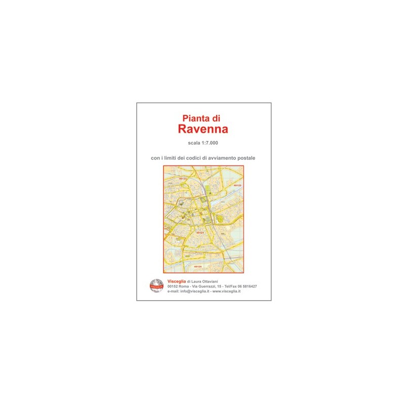 Plan of Ravenna with postal codes