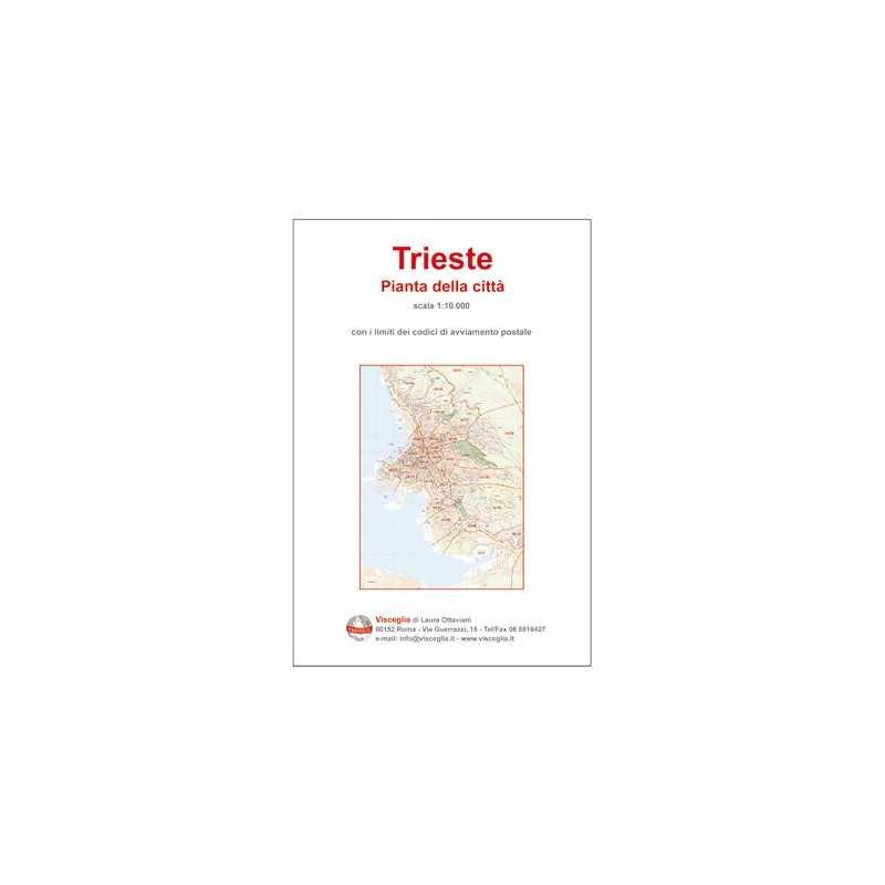 Plan of Trieste with postal codes