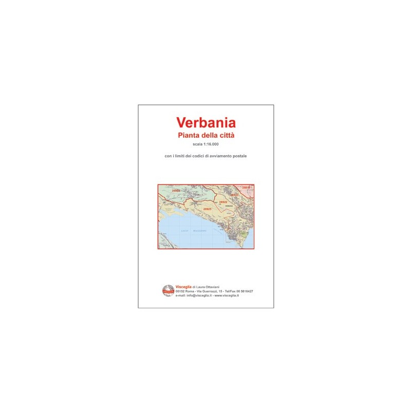 Plan of Verbania, with postal codes
