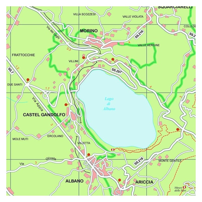 Tourist roadmap of the Castelli Romani