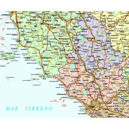Political road map of central Italy 