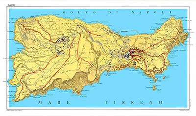 mappa Isola di Capri edito da Visceglia