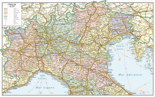 Italia stradale del Nord Italia CARTOGRAFICA VISCEGLIA
