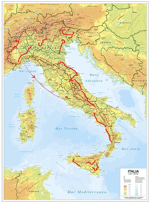 Italia fisica personalizzata