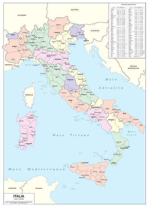 italia amministrativa politica cartografica visceglia