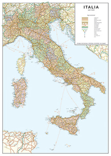 Italia Politico Stradale_Cartografica Visceglia