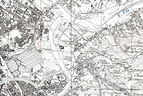 L'area del Galoppatoio nel 1969 (Istituto Geografico Militare di Firenze), Cartografica visceglia