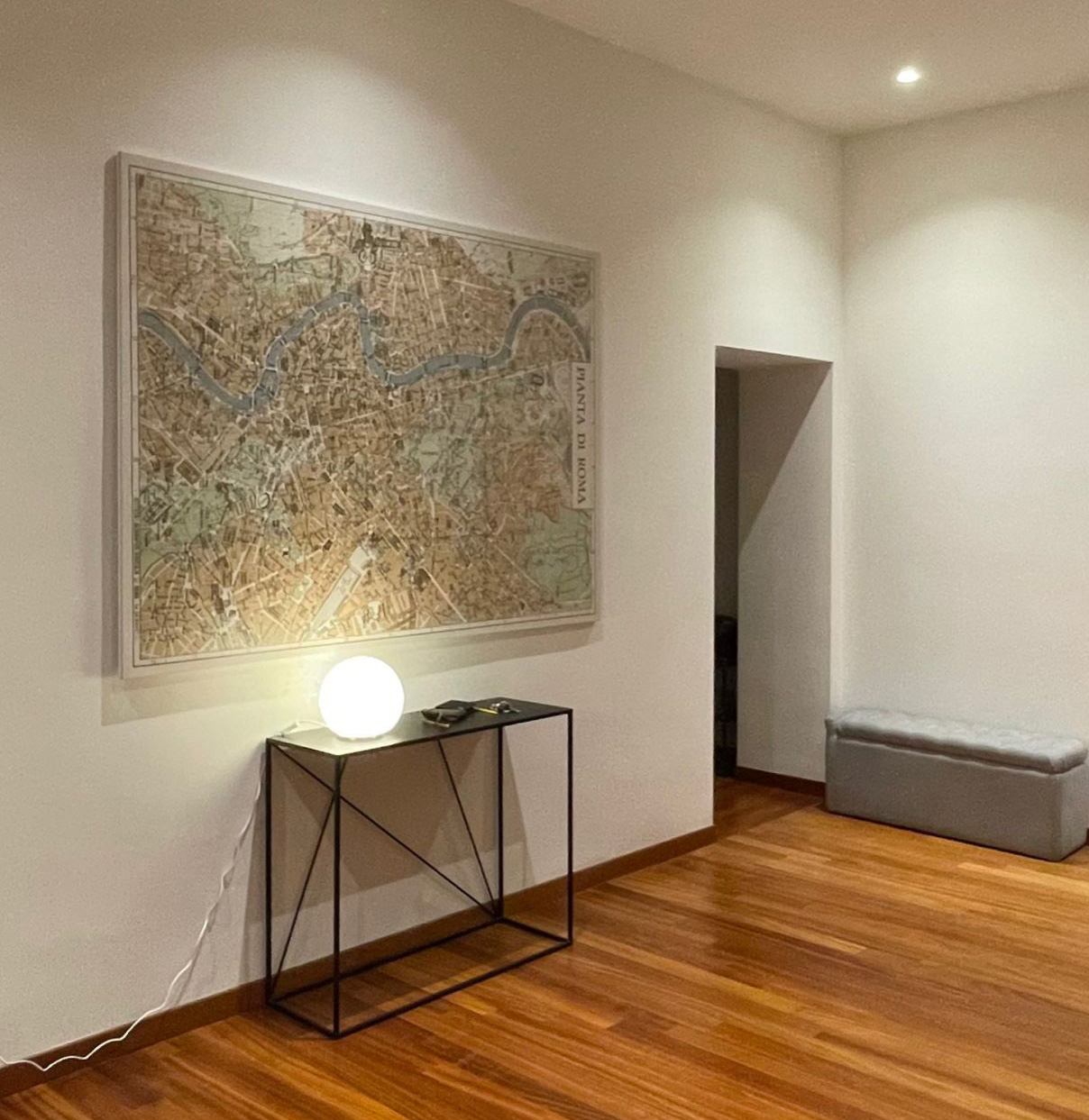 mappa di Roma 1950 su tela canvas CARTOGRAFICA VISCEGLIA