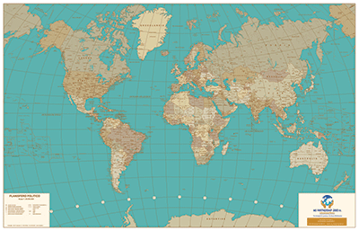 Planisfero con colori aziendali