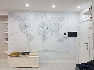 particolare carta geografica del mondo carta da parati