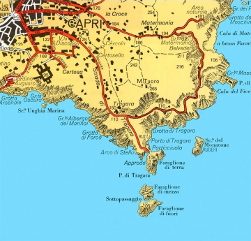 carta stradle di Capri